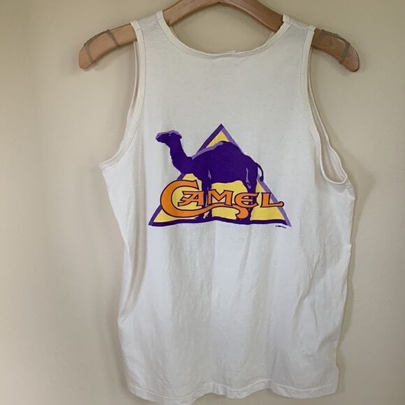 CAMEL Vintage Premium Taste Cotton USA Cream Tank Made in USA‎ Size XL - Picture 6 of 10